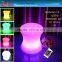 rechargeable illuminated round stool led /colorful lighted led furniture