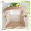 Hand Carved Large Arched Handle Wood Flower Basket