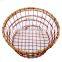 ROUND COPPER WIRE BAMBOO FRUIT VEGETABLE BASKET DECORATIONS