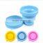 silicone collapsible cup with lid, portable travel folding water cup,silicone cup customized