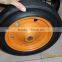 Solid rubber wheel with metal rim 13x3 size