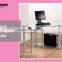PC Computer Desk Office Furniture Metal Study Desk Glass Computer Table