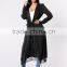 Outwear Casual Cover up Women 100% Polyester Light Weight Mock Pockets Lace Trim Hem Long Sleeve Duster Jacket