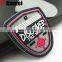 OEM design garment clothing triangle brand logo patch 3D custom silicone label