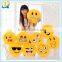 hot sale plush stuffed toy yellow emoji pillow