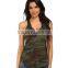 Girls military camouflage camo racer back tank tops wholesale