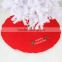 HD1046 Pure red color merry christmas 100cm tree skirts