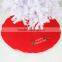 HD1046 Pure red color merry christmas 100cm tree skirts