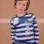 Custom kids striped sleeves t shirt wholesale