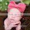 big bow crochet wide headband for babies, crochet baby headband