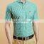 Short sleeve shirt cotton summer youth contracted texture plaid shirt English cultivate one's morality with big yards