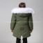 Winter fur apparel fur parka garment long sleeve real fox fur coat with hooded wholesale coat