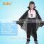 2016 Simple red vest style cosplay vampire costume with black cape