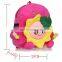 Red Color Kids Unique Design Shoulder Plush Toys Backpack