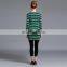 Autumn Women Bodycon Sweater Dress Long Sleeve Stripe Slim Fit Knit Dress