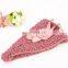 Women headband Knitting wool girl hair band Bohemia Diamond Knitting Headband Handmade flower snow female bow hair accessories