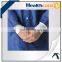 Disposable nonwoven lab gown with elastic or knitted cuff