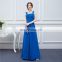 Chiffon Royal Blue Long Bridesmaid Dresses Floor Length Scoop Neck With Spaghetti Straps Brides Maid Dresses Free Shipping