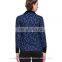 BLUE PRINTED SHIRT WITH CONTRAST COLLAR AND CUFF DESIGNER TOP LADIES NEW DESIGN FASHION TOP