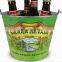 customized factory stainless steel tin beer ice bucket with cheap price