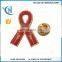 Environment Awareness Ribbon lapel pins badges with enamel red color filled