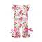 Flower Print Girl Ruffle Jumpsuit Custom Baby Romper