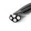 ASTM Standard XLPE PVC Insulation 11kv Aluminum Conductor Low Voltage Twisted PE Insulated ABC Cable