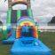 Rainbow Tropical Waterslide Kids Children Inflatable Funnel Tunnel Water Slide With Pool