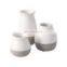 Small Rustic Home Decor Great for Centerpieces Kitchen Office or Living Room White and Gray Ceramic Vase Set of 3