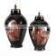 High-end Mideast Luxury Style Decorative Craft Tabletop Ceramic Storage Jar with Lid for Home Decor