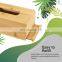 Rectangular Bamboo Tissue Box Cover, Water Resistant Wooden Facial Tissue Box for Bathroom, Office Desk