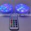 Underwater Lamp Battery Operated Flashing Led Aquarium Submersible Light With Remote