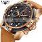 LIGE 9923 Mens Quartz Watch Multifunction Chronograph Fashion Waterproof Leather Watch Men Luxury