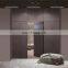 ecology style Aluminum profile  tempered glass bedroom wardrobe sliding door designs