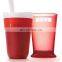 New 2022 Homemade BPA Free Coffee Squeeze Pinch Frozen Reusable Fancy Smoothie Plastic Cup