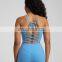 2023 Summer New High Neck Straps Hollow Out Sexy Sports Gym Yoga Bra Top Nude Soft Breathable Padded Fitness Wear For Women