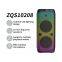 ZQS10208 super power 50W wireless 10-inch*2  deep bass OEM party speaker with colorful lights