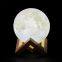 3D Print LED moon lamp baby night light Rechargeable 3 Color for kid sleep bedroom Touch Moon Lamp Children gift