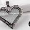 Glass Locket pendants, wholesale heart floating locket,photo frame pendant necklace