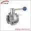 stainless steel male threaded butterfly valve
