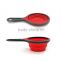 8-Piece set folding portable collapsible silicone measuring cups and spoons set silicone measuring cup and spoon set