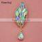 7.8*2.7cm AB color Korean leaf shape drop brooch WBR-1557