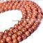 High quality gemstone brown glod stone round beads jewelry