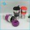 Good Quality 450ML Double Wall Stainless Isolated Coffee Mug With Anti-Slip Sleeve And Slant Lid