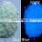 glow in the dark aggregate, glow aggregate in the dark, sky-blue gravel