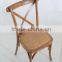 Hot sale oak X cross back wooden dining chair