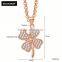 2016 Brand New Gold Crystal Dry Flower Necklace