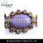 Bohemia ethnic jewelry Multi color Charming jewellry rhinestone painting oil choker chain necklace jewelry fashion