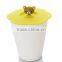 2016 Promotional wholesale custom shape silicone pvc coffee cup lid