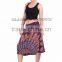 2459 Rayon Block Printed Tube Top Beachwear dresses Halter Top waist skirts Long Sleeve dress